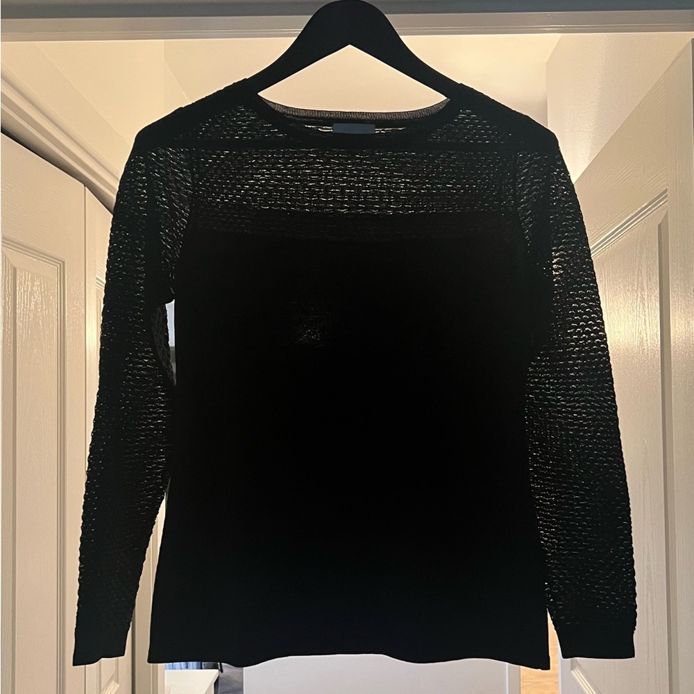 Carlisle Black Sheer Sleeve Sweater